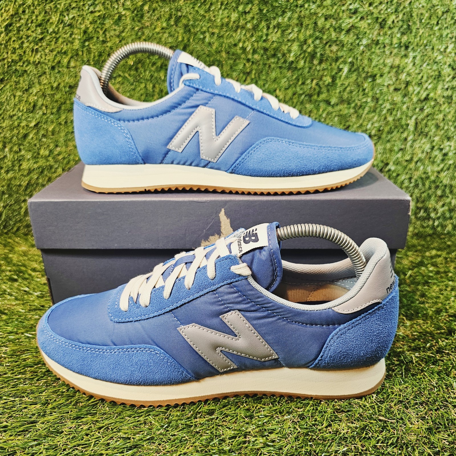 New Balance 720 Men’s Trainers Size 7 UK Suede Blue Gum Silver Shoes New In Box New Balance 720 Men’s Trainers Size 7 UK Suede Blue Gum Silver Shoes New In Box