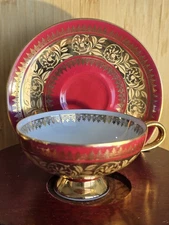 TEACUP & SAUCER RW BAVARIA GERMANY DEMITASSE 6771 PATTERN 52 RUDOLPH WACHTER !!!