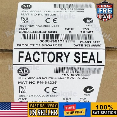 NEW Sealed AB Allen-Bradley 2080-LC50-48QBB Micro850  EtherNet/IP Controller