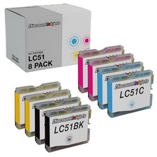 8PK LC51 LC-51 Ink for Brother MFC-230C MFC-240c MFC-440cn MFC-5460cn MFC-5860CN