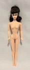 Reproduction Vintage Barbie Brunette Ponytail Doll w/ Gold Tone Hoop Earrings  2