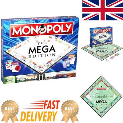 Klassisches Familienspiel: Mega Monopoly mit 12 zusätzlichen Plätzen zum Erkunden