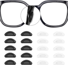 20 Pairs Eyeglass Nose Pads Stick On Silicone Anti-Slip for Glasses Sunglasses T