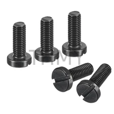 Black Oxide Slotted Button Head Screws, 10Pcs 6-48 x 3/8"  Machine Screw