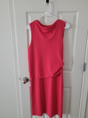 Giorgio Armani Wmn Midi Dress Size 42 Pink Barbcore Night Out