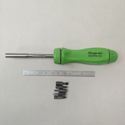 Snap-on Tools USA RARE GREEN Ratcheting Screwdriver SSDMR4B