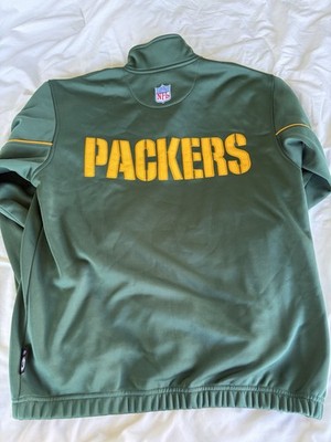 Vintage Reebok Green Bay Packers NFL Team 1/4 Zip Pullover Jacket Medium Lot19