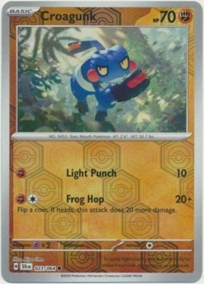 Croagunk - 023/064 - Common - Reverse Holo - Near Mint