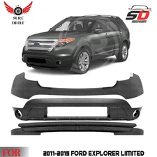 Front Bumper Cover Paintable & Lower Valance For 2011-2015 Ford Explorer Limited