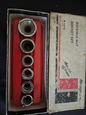 Snap-on 2006ANT 6 Pc Vehicle Antenna Nut Socket Set Chrome USA 