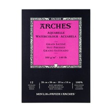 Arches Natural White 100 Cotton Watercolor Paper 10X14 Cold Press Hot Press R...