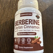 Berberine with Ceylon Cinnamon, 120 Count, 7 in 1 Berberine Supplement 12/26