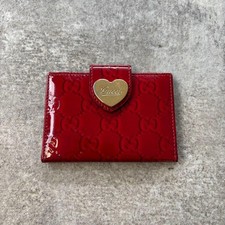 Gucci Lovely Heart Card Case GG Red