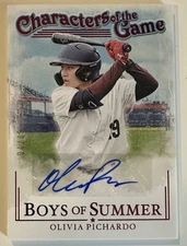 Olivia Pichardo 2024 Panini Boys Of Summer Characters Of The Game Red Auto /49