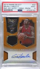 2014 Select Rookie Jersey Orange Prizm 57/60 Bruno Caboclo PSA 9 MINT Auto 3c7