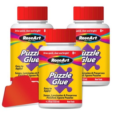 - 4.5 oz. Jigsaw Puzzle Glue with Applicator 3-Pack