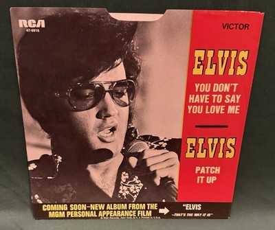 Elvis Presley RCA 47-9916 Patch It Up PROMO 45 W/ Sleeve NM 1970