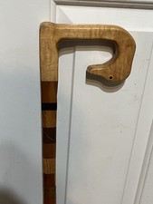 32  Wooden Walking Stick Cane for Men Women Seniors with Rubber Tip