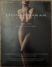 Donna Karan EVOLUTION Ultra Sheer Hosiery 0B624 Medium Sandalfoot Dark Nude New