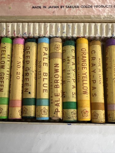 Vintage SAKURA CRAY-PAS 25 OIL COLORS IN STICK FORM MADE IN JAPAN EXC - Picture 6 of 8
