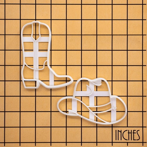 Cowboy Hat & Boot Cookie Cutter - Wild West Country birthday party, ranch Texas - Picture 10 of 11