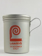 VINTAGE Dura-Ware Lawry’s Seasoned Salt Aluminum Shaker RARE ADVERTISING 