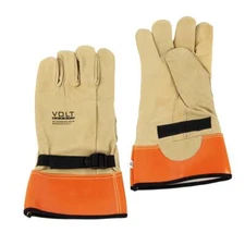 Leather Outer Glove with A Strap for HV Electrical Insulated GlovesX (Cow Hide)
