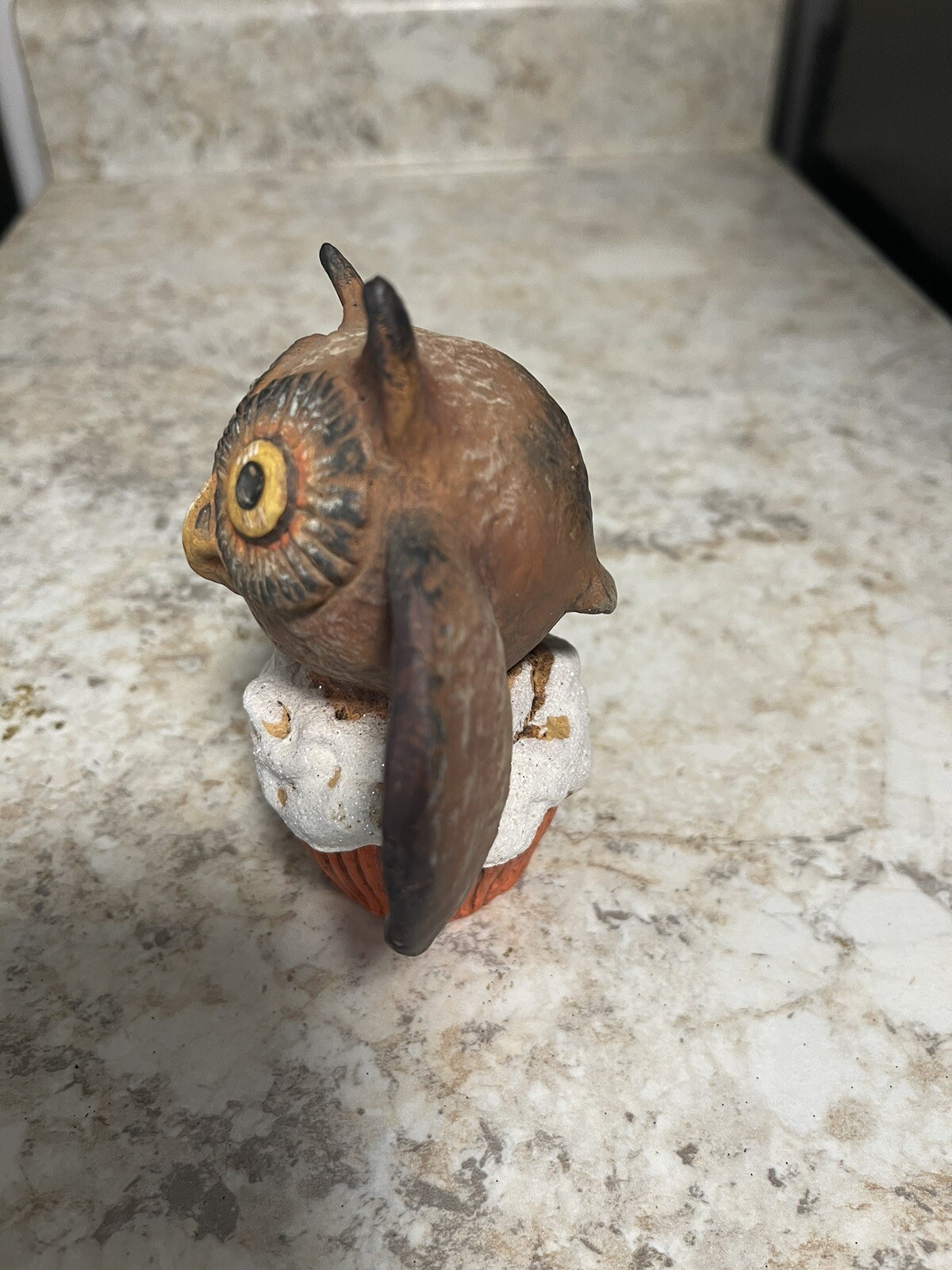 Bethany Lowe Debra Schoch Owl Cupcake 4.5” Retired Halloween Piece