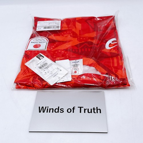 Olympics Paris 2024 TEAM JAPAN Official Replica Model T-shirt ASICS RED Size M - Picture 6 of 10