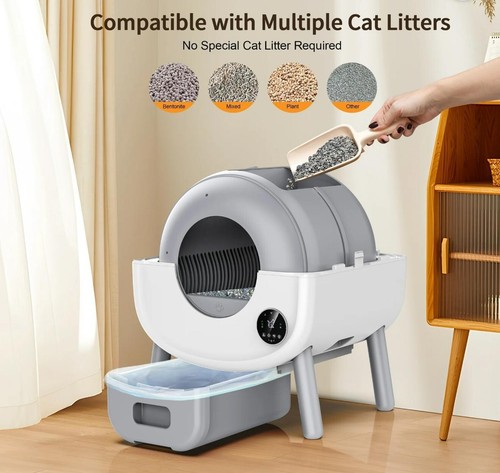 Self Cleaning Automatic Cat Litter Box 95L For Multiple Cats Wifi & App Control - Picture 11 of 11