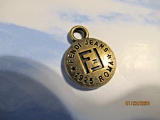 FENDI  ZIP PULL  CHARM 19X14MM BRONZE tone, THIS IS FOR 1