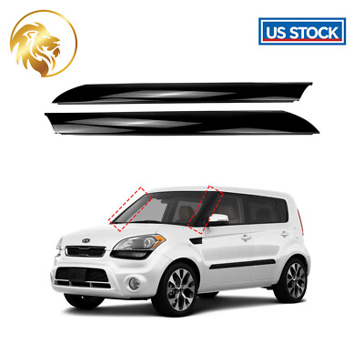 Left & Right Windshield Pillar Trim Exterior Molding For 2010-2013 Kia Soul