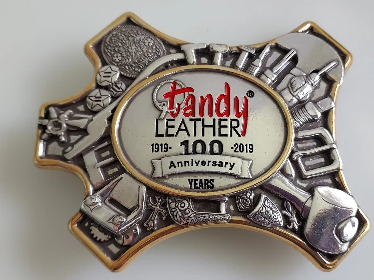 Rare Tandy Leather 100th Anniversary Belt Buckle Limited Edition 930 of  1919 NIB