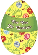 Die Cut Yellow Egg - Designer Greetings Easter Card by Designer Greetings