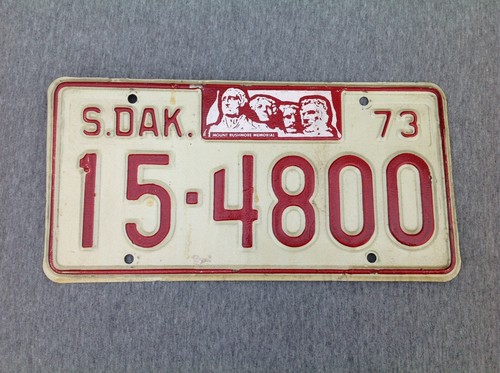 Expired South Dakota 1973 License Plate - Imagen 2 de 8