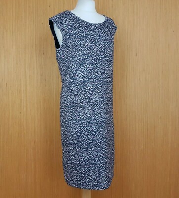 Esprit Attic Midi Dress Size UK 16 Purple Lavender Stretch Lined Sequin