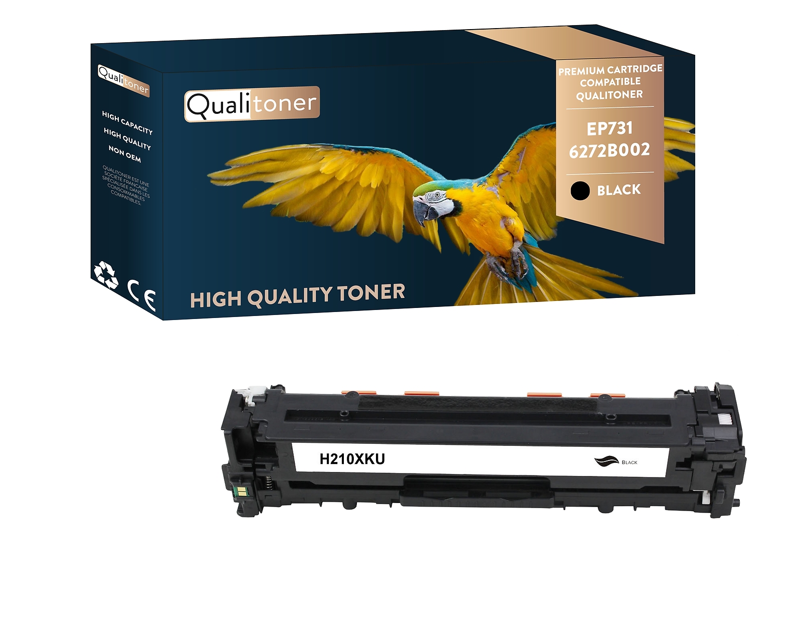 Toner Noir Compatible Canon EP731BK 6272B002 CF210X Haute Capacité Qualitoner
