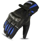 Motorbike Winter Gloves Motorcycle Racing Cowhide Leather Waterproof Blue, XL 1