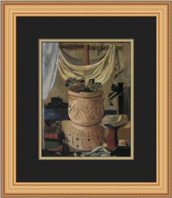 Louis Bouche Still Life with Urn and Pipe Custom Framed Print