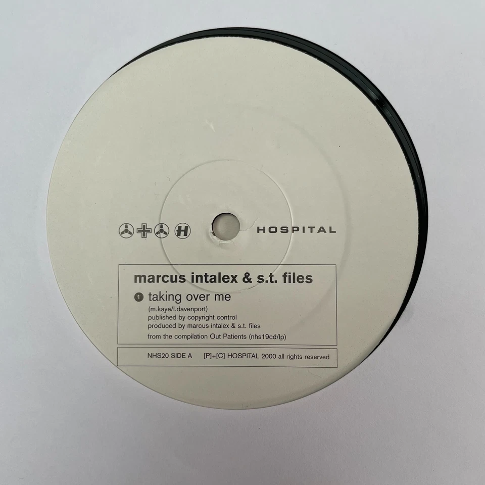 Marcus Intalex + S.T. Files Taking Over Me Single Sided 12” Vinyl HOSPITAL nhs20 Foto 4 de 4