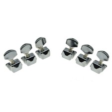 Clavijas de afinación de guitarra semicerradas 3L3R afinadores para guitarras acústicas/eléctricas cromadas