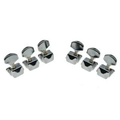 3L3R Semi-Closed Guitar Tuning Pegs Tuners for Acoustic/Electirc Guitars Chrome