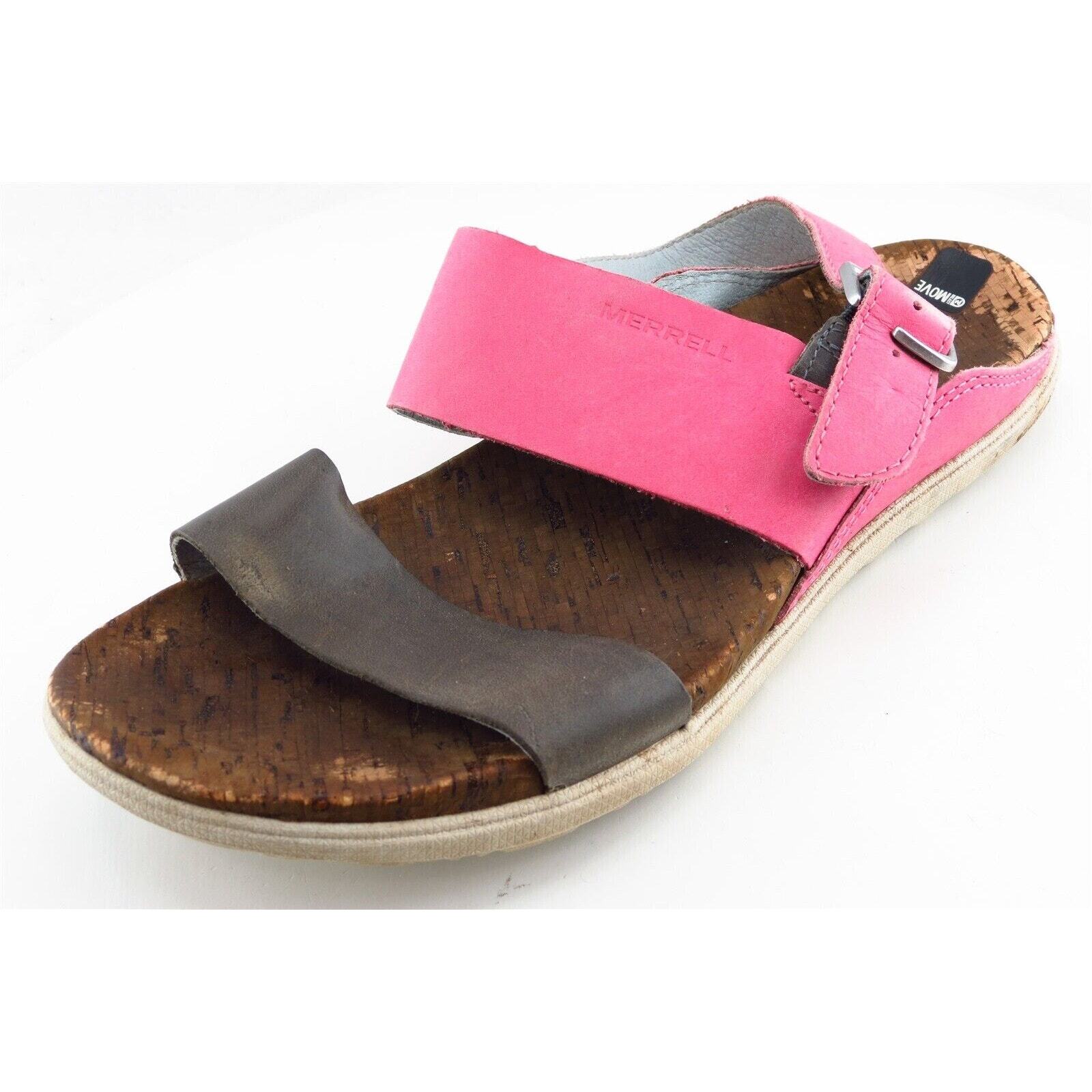 Scarpe da donna Merrell cinturino alla caviglia rosa in pelle taglia 8 media