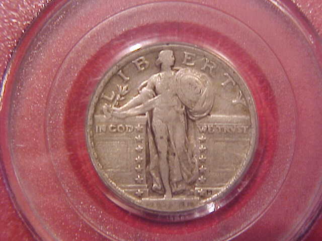 1921 P SILVER STANDING LIBERTY QUARTER - PCGS VF25 - SEE PICS