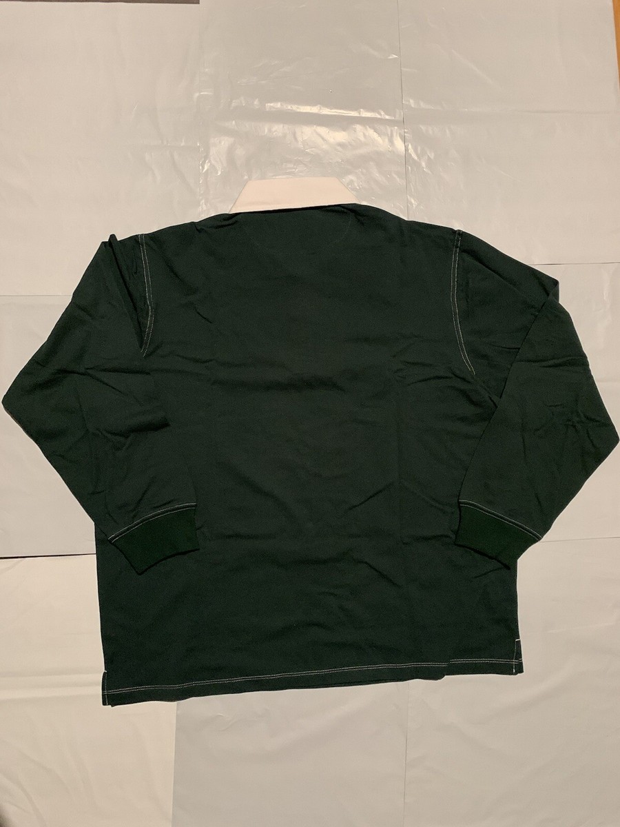 HUF Longden Long Sleeve Polo Shirt Green Men Size Extra