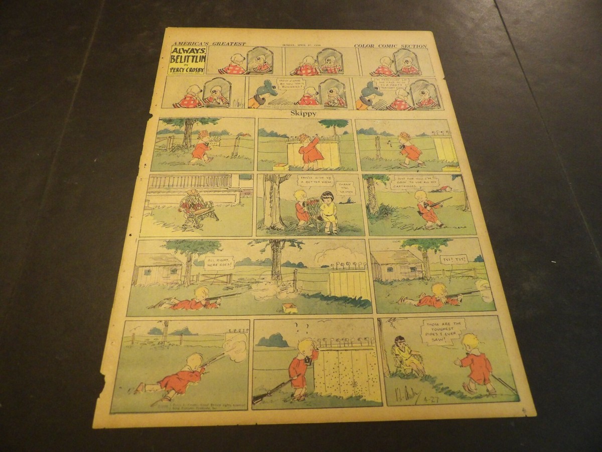 Skippy by Percy Crosby - Apr 27, 1930 - Sunday - Full-Size | eBay