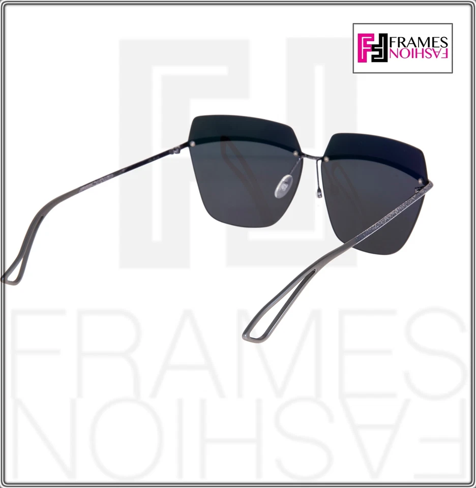 Gafas de sol CHRISTIAN DIOR METÁLICAS grises Gunmetal plateadas espejadas metal de gran tamaño Foto 4 de 4