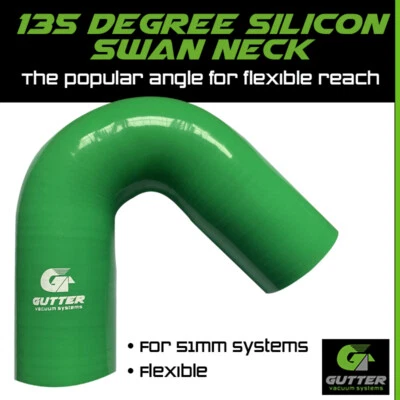 GUTTER VACUUM SYSTEMS LTD Gutter Vacuum Pole 135 Degree Head Swan Neck Nozzle Accessory Silicon