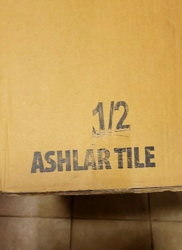 CONCRETE PAPER STENCIL -250 SQ FT - ASHLAR TILE - NEW - Picture 2 of 8