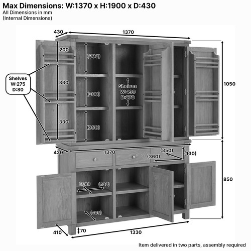 Marbury Slate Grey Triple Kitchen LardER - SLIGHT SECONDS -SLA26-SLA50-F196 - Picture 24 of 24